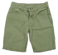 Khaki plátěné kraťasy H&M
