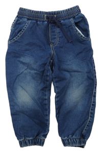 Modré jogger cuff rifle Benetton