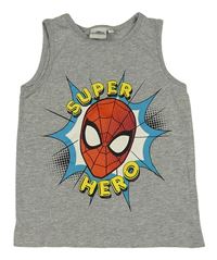 Šedé melírované tílko se Spidermanem Marvel