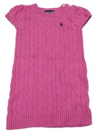 Tmavorůžové vlněné šaty Ralph Lauren