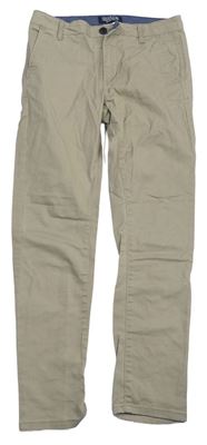 Béžové chino slim fit plátěné kalhoty zn. H&M