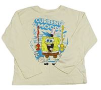 Smetanové pyžamové triko se Spongebobem Sinsay