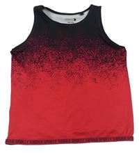 Černo-malinový sportovní crop top 