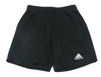 Černé sportovní funkční kraťasy s logem Adidas