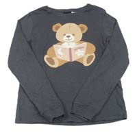 Šedé pyžamové triko s medvědem H&M