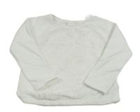 Bílá krajková mikina zn. C&A