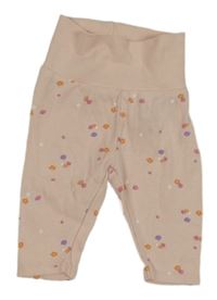 Světlerůžové květované lehké tepláky Dopodopo