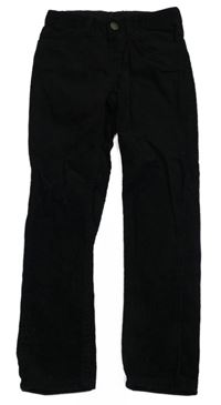 Černé slim fit manšestráky H&M