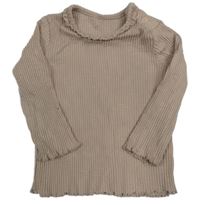 Pískové žebrované triko George