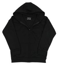 Černá propínací mikina s kapucí Primark