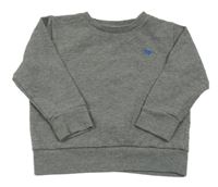 Šedá melírovaná mikina s výšivkou Next