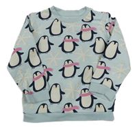 Světlemodrá mikina s tučňáky M&S