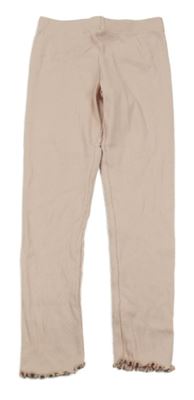 Světlerůžové žebrované legíny H&M