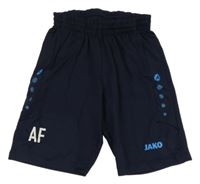 Tmavomodré sportovní funkční kraťasy s logem Jako