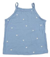 Světlemodrý top se srdíčky H&M