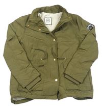 Khaki šusťáková zimní parka H&M