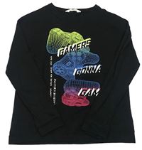 Černé triko s ovladači H&M