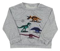 Světlemodrá melírovaná mikina s diny 