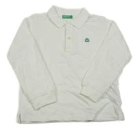 Bílé polo triko s logem Benetton