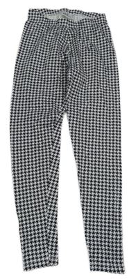 Černo-bílé vzorované legíny Y.F.K.