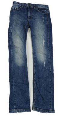 Tmavomodré skinny rifle s prošoupáním Next