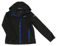 Černo-modrá softshellová bunda s kapucí Icepeak 