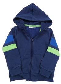 Tmavomodoro-zelená propínací mikina s kapucí Impidimpi