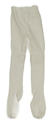 Bílé žebrované punčocháče George