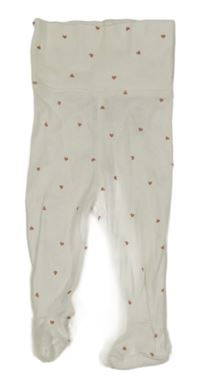 Bílé polodupky se srdíčky H&M