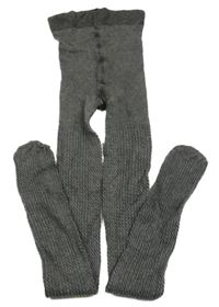 Šedé vzorované punčocháče