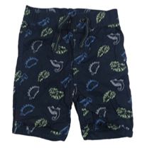 Tmavomodré plátěné kraťasy s diny Dopodopo