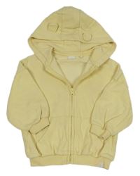 Žlutá propínací mikina s kapucí Next