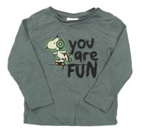 Šedozelené triko se Snoopym S. Oliver