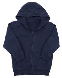 Tmavomodrá propínací mikina s kapucí George