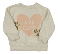 Béžová mikina se srdcem a tlapkami F&F