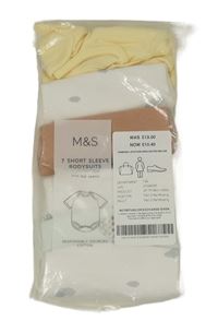Nové - 6set - 6x Bílo-barevné body s obrázky M&S