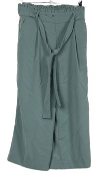 Dámské modrošedé culottes kalhoty s páskem New Look