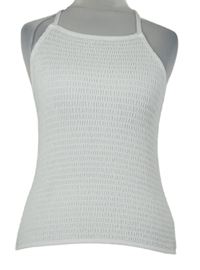 Dámský bílý žabičkový crop top Hollister 