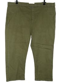 Dámské khaki crop džegíny 