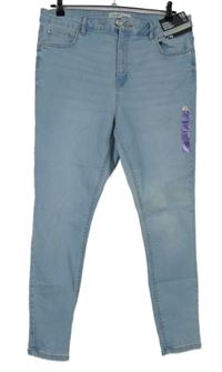 Nové - Dámské světlemodré skinny rifle Denim 