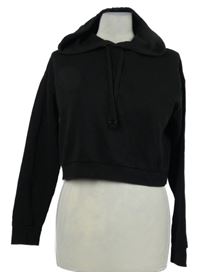 Dámská černá crop mikina s kapucí H&M