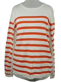 Dámský smetanovo-červený pruhovaný svetr Peacocks 