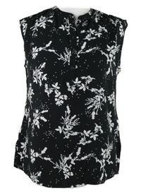 Dámská černo-bílá kytičkovaná halenka Esmara 