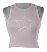 Dámský světlerůžový crop top s hvězdou FB Sister 