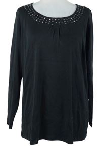 Dámské černé triko s cvočky M&Co