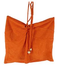 Dámský červený froté bandeau top H&M