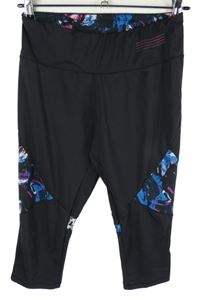 Dámské černo-vzorované sportovní capri legíny  Crivit 