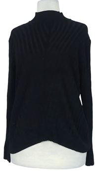 Dámský černý žebrovaný svetr Peacocks 