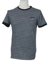 Pánské šedé melírované tričko Superdry 