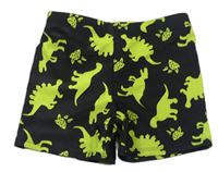 Černé nohavičkové chlapecké plavky s dinosaury